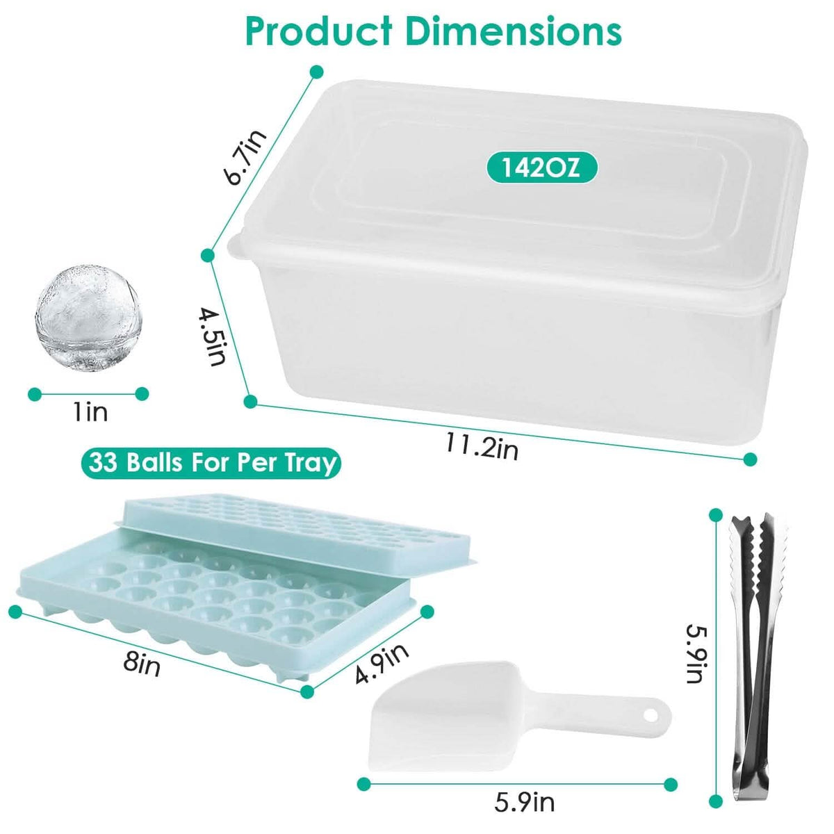 4-Pack: Small Ice Cube Maker Mold with Lid Bin - A-1 Thread Vault