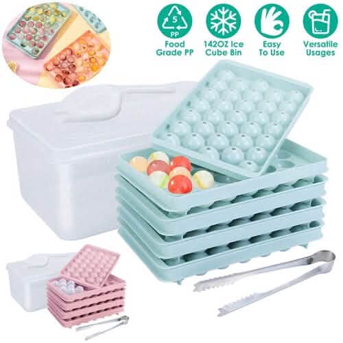 4-Pack: Small Ice Cube Maker Mold with Lid Bin - A-1 Thread Vault