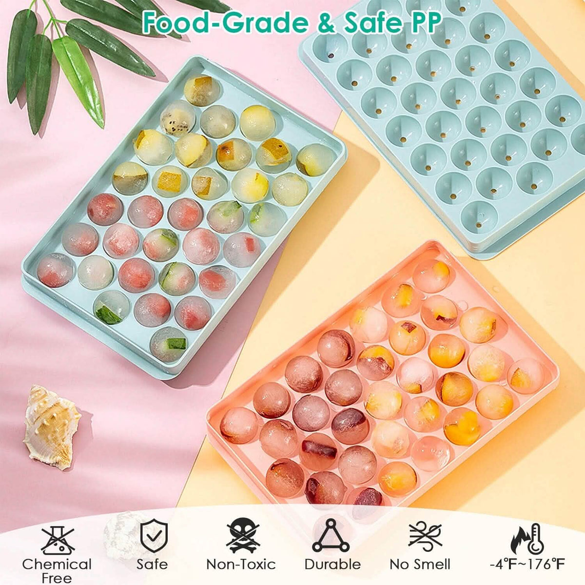 4-Pack: Small Ice Cube Maker Mold with Lid Bin - A-1 Thread Vault