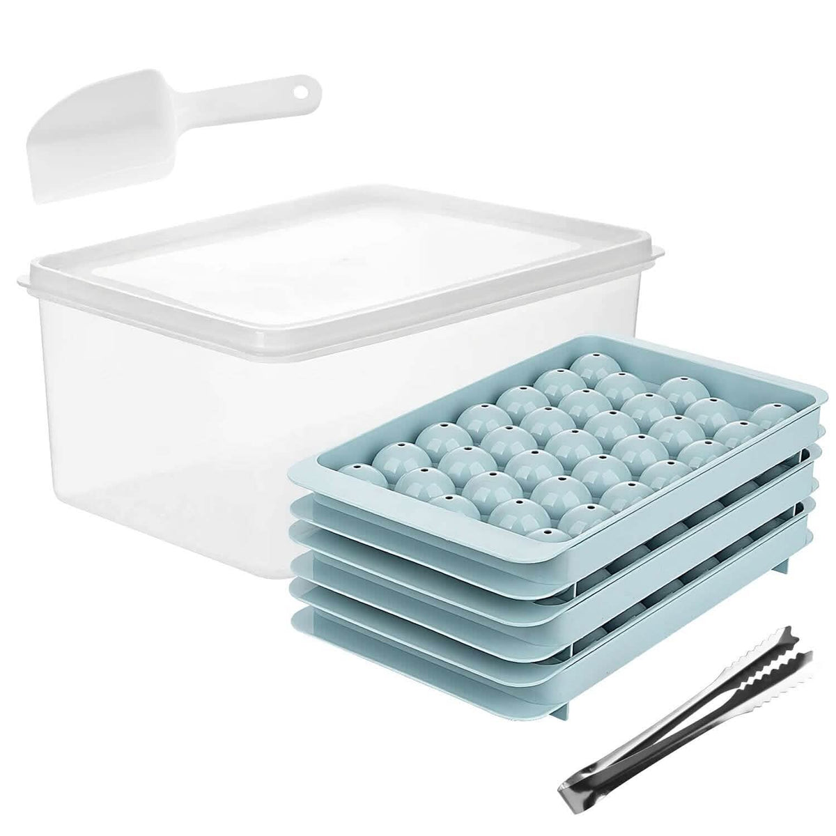 4-Pack: Small Ice Cube Maker Mold with Lid Bin - A-1 Thread Vault