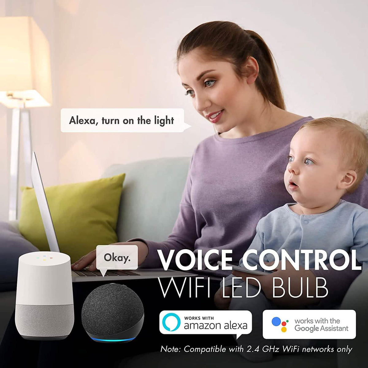 4-Pack: Smart WiFi LED Light Bulb with White and Color Changing Light Bulb - A-1 Thread Vault