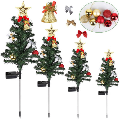4-Pack: Solar Christmas Tree Lights Garden Decorations - A-1 Thread Vault