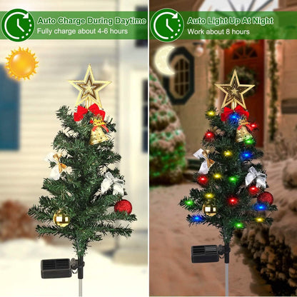 4-Pack: Solar Christmas Tree Lights Garden Decorations - A-1 Thread Vault