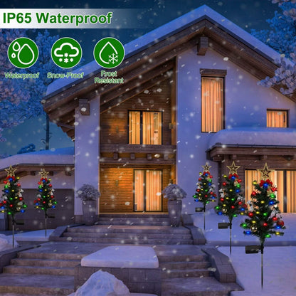 4-Pack: Solar Christmas Tree Lights Garden Decorations - A-1 Thread Vault