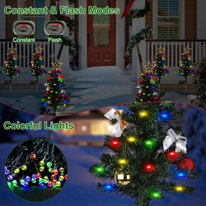 4-Pack: Solar Christmas Tree Lights Garden Decorations - A-1 Thread Vault