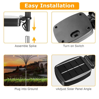 4-Pack: Solar Powered Stake Bee Light 2 Lighting Mode Lifelike Firefly - A-1 Thread Vault