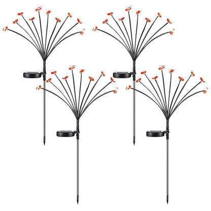 4-Pack: Solar Powered Stake Bee Light 2 Lighting Mode Lifelike Firefly - A-1 Thread Vault