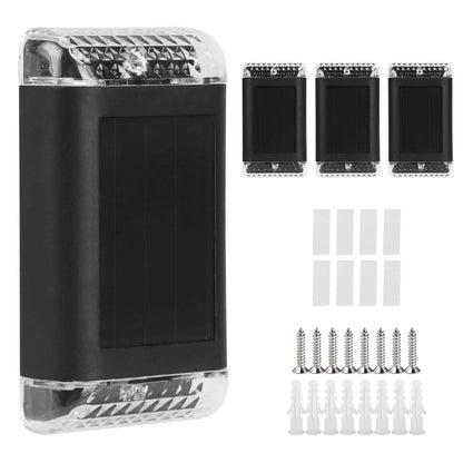 4-Pack: Solar Powered Wall Sconce Light IP55 Rechargeable Optical Sensor Lamp - A-1 Thread Vault