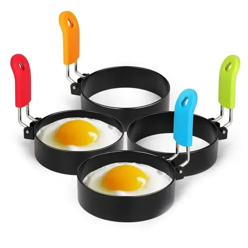 4-Pack: Stainless Steel Egg Non-Stick Omelet Ring - A-1 Thread Vault
