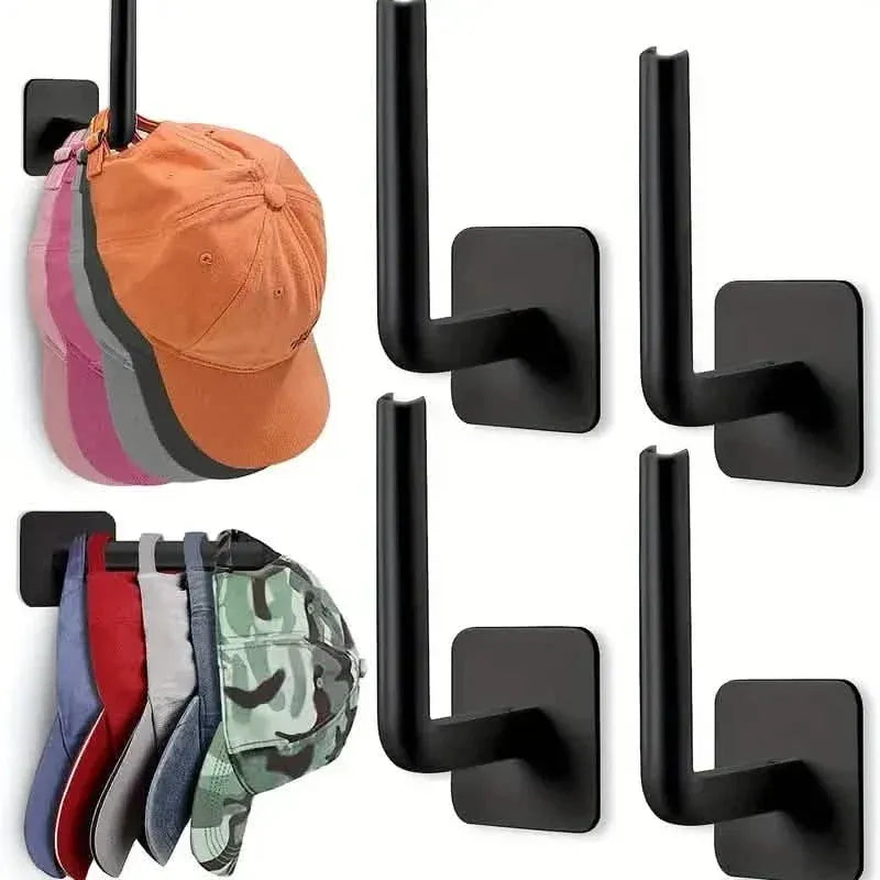 4-Pack: Wall Hat Rack, L-Shaped Storage Rack with Strong Adhesive - A-1 Thread Vault