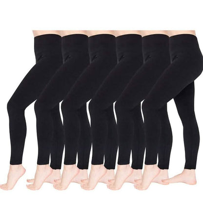 4-Pack: Women’s Fleece Lined Leggings High Waist (One Size) - A-1 Thread Vault