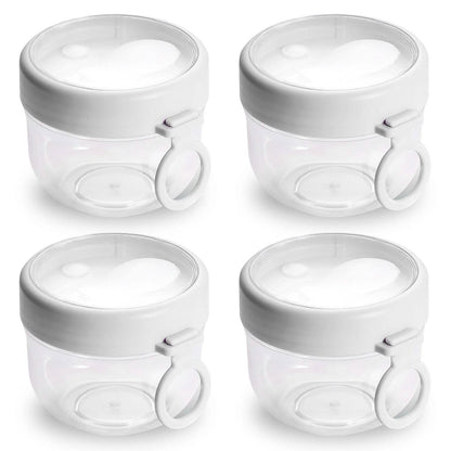 4-Piece: 20 Oz Oat Containers with Lids and Folding Spoons - A-1 Thread Vault