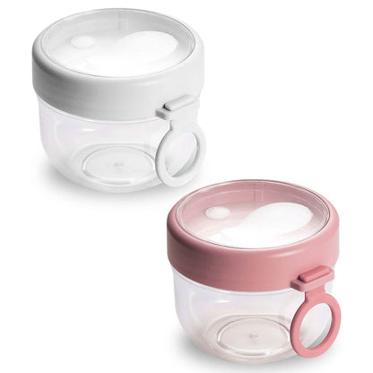 4-Piece: 20 Oz Oat Containers with Lids and Folding Spoons - A-1 Thread Vault