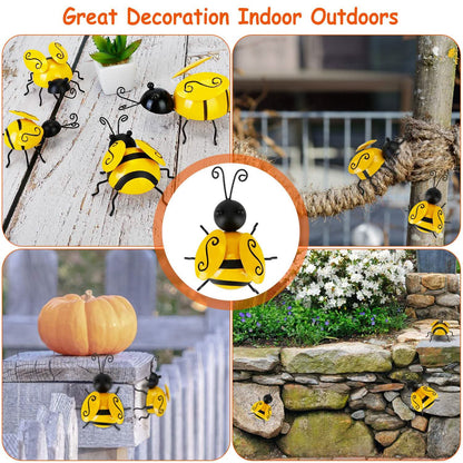 4-Piece: 3D Bumble Bee Ornament Set - A-1 Thread Vault
