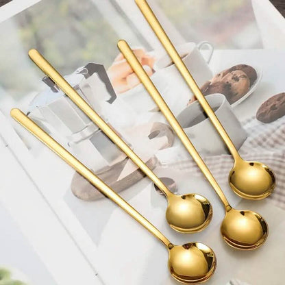 4-Piece: 6.85'' Coffee Espresso Spoons - A-1 Thread Vault