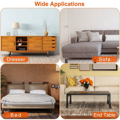 4-Piece: Adjustable Bed Riser with Screw Clamp - A-1 Thread Vault