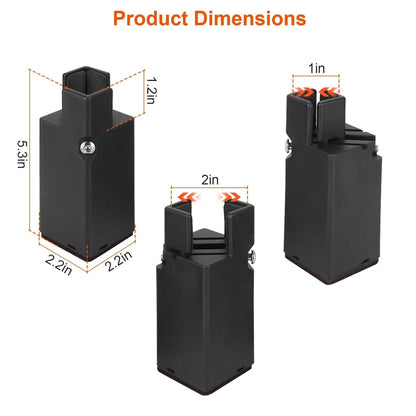 4-Piece: Adjustable Bed Riser with Screw Clamp - A-1 Thread Vault