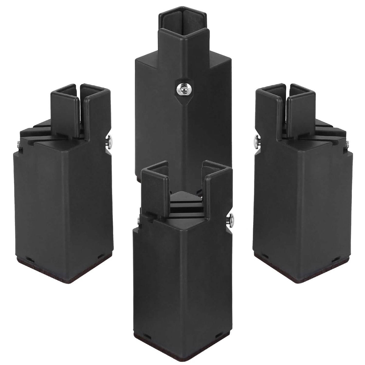 4-Piece: Adjustable Bed Riser with Screw Clamp - A-1 Thread Vault