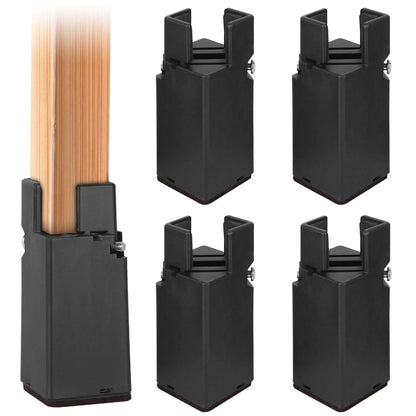 4-Piece: Adjustable Bed Riser with Screw Clamp - A-1 Thread Vault