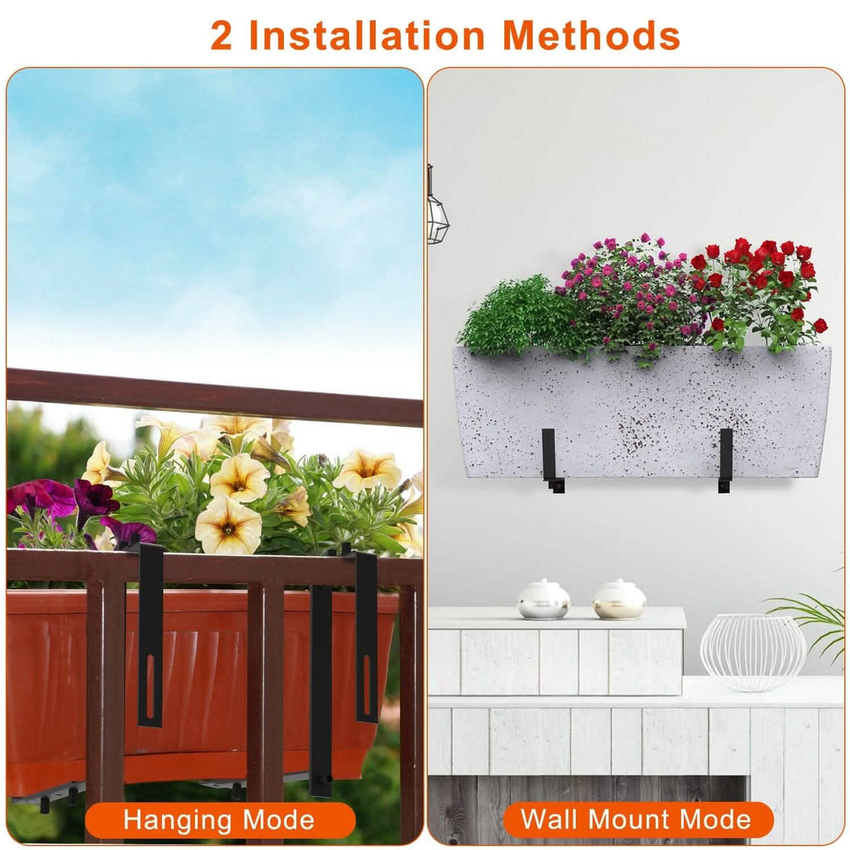 4-Piece: Adjustable Planter Box Brackets - A-1 Thread Vault
