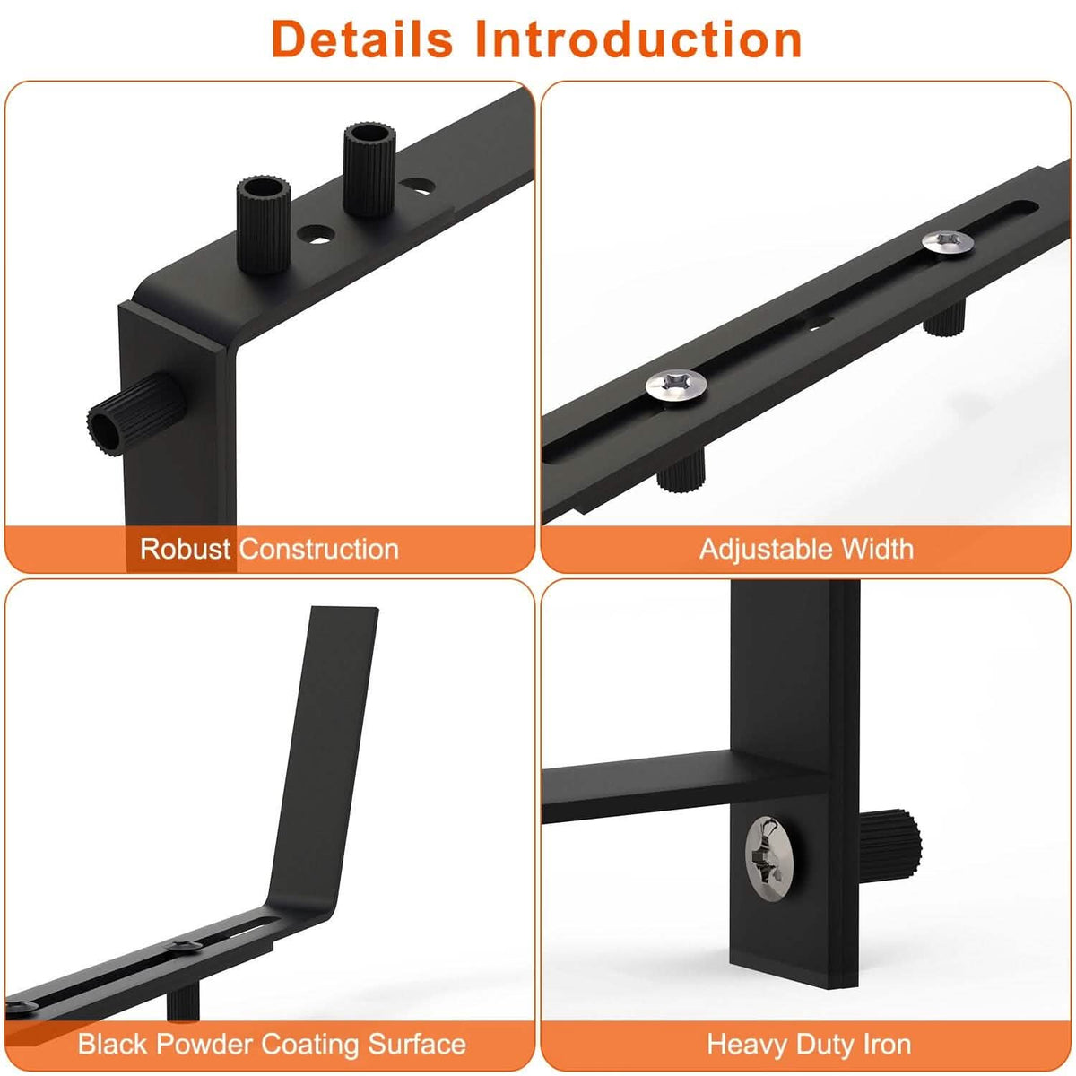 4-Piece: Adjustable Planter Box Brackets - A-1 Thread Vault