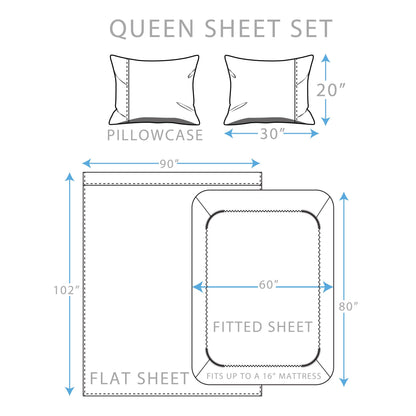 4-Piece: Brushed Cotton Percale Sheet Set - A-1 Thread Vault