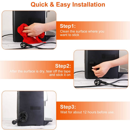 4-Piece: Cord Organizers Self-Adhesive Appliances Cord Holder - A-1 Thread Vault