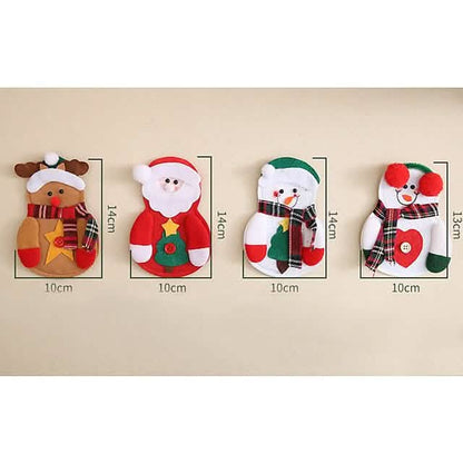 4-Piece: Holiday Tableware Sets Christmas Knife And Fork Bags - A-1 Thread Vault