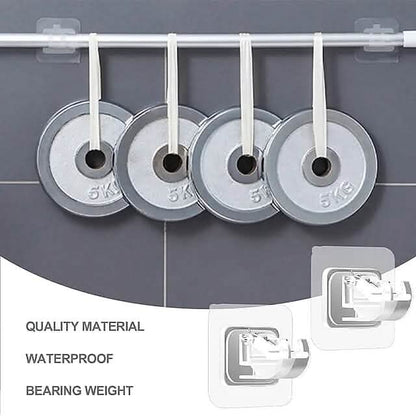 4-Piece: No Drill Curtain Rod Hook Holder - A-1 Thread Vault