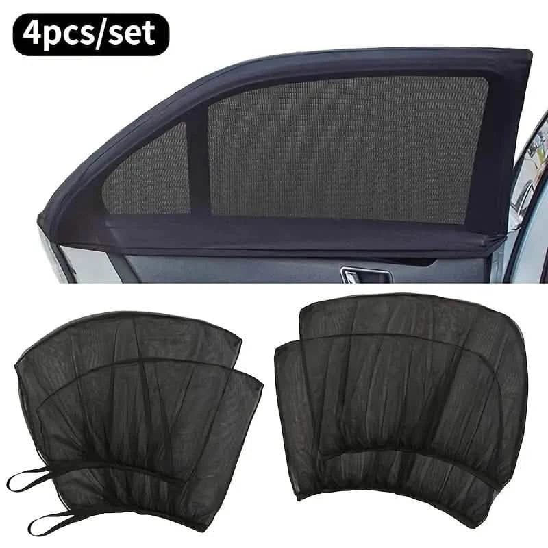 4-Piece Set: Car Window Shades For Front And Back Window - A-1 Thread Vault