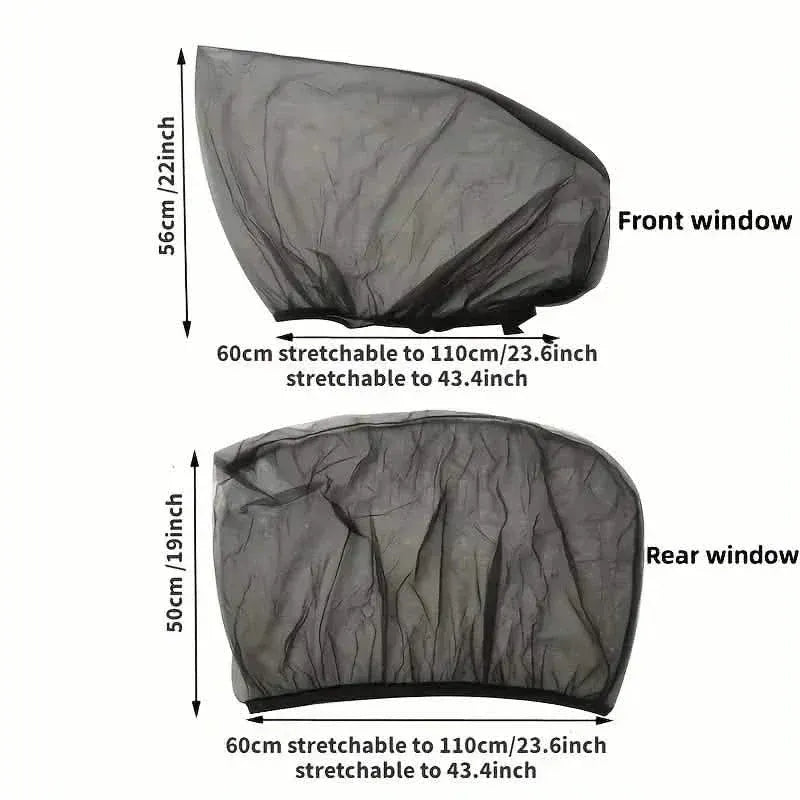 4-Piece Set: Car Window Shades For Front And Back Window - A-1 Thread Vault