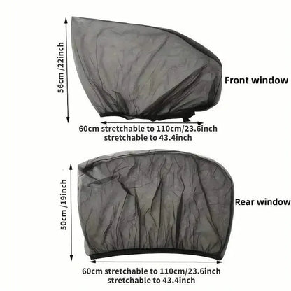4-Piece Set: Car Window Shades For Front And Back Window - A-1 Thread Vault
