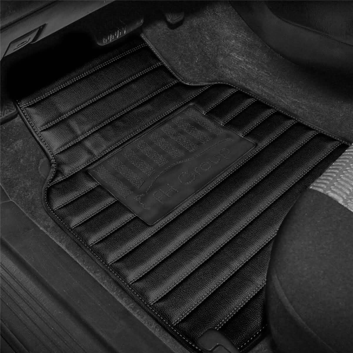 4-Piece Set: Heavy Duty Non-Slip Faux Leather Floor Mats - A-1 Thread Vault