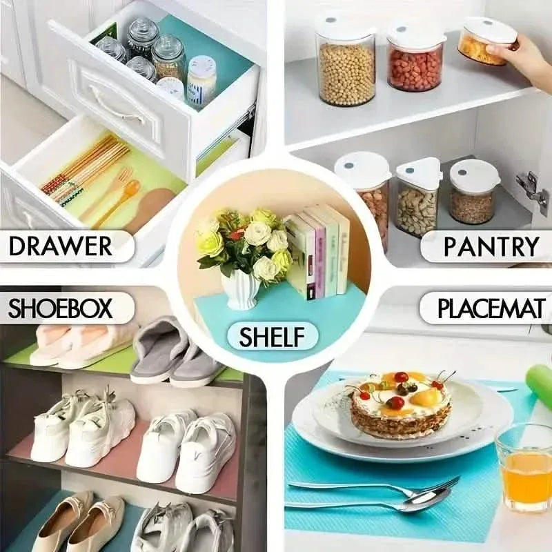 4-Piece Set: High-Quality Refrigerator Liners - Customizable Cabinet Mats - A-1 Thread Vault