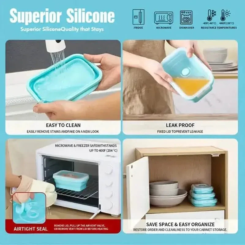 4-Piece Set: Plastic Food Storage Containers With Lids - A-1 Thread Vault