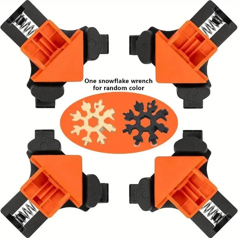 4-Piece Set: Precision 90 Degree Angle Clamps for Woodworking - A-1 Thread Vault