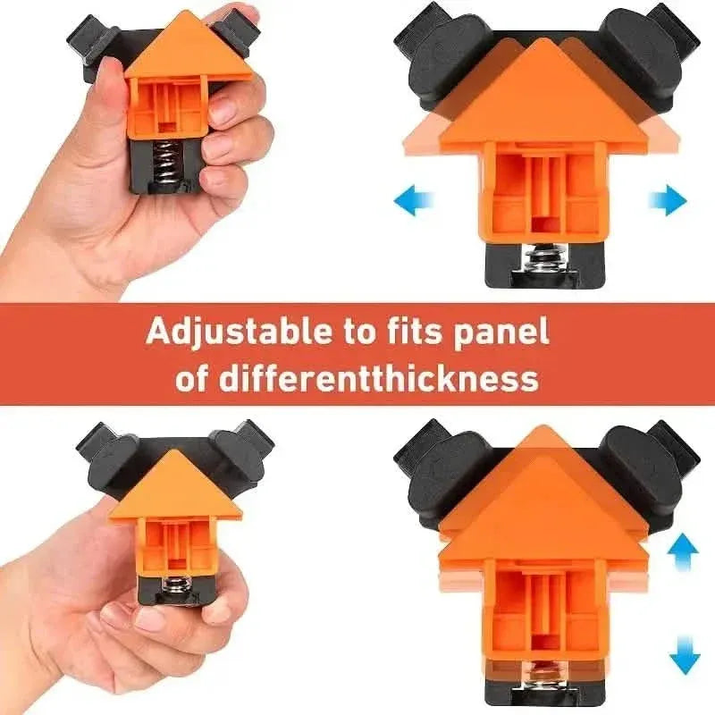 4-Piece Set: Precision 90 Degree Angle Clamps for Woodworking - A-1 Thread Vault