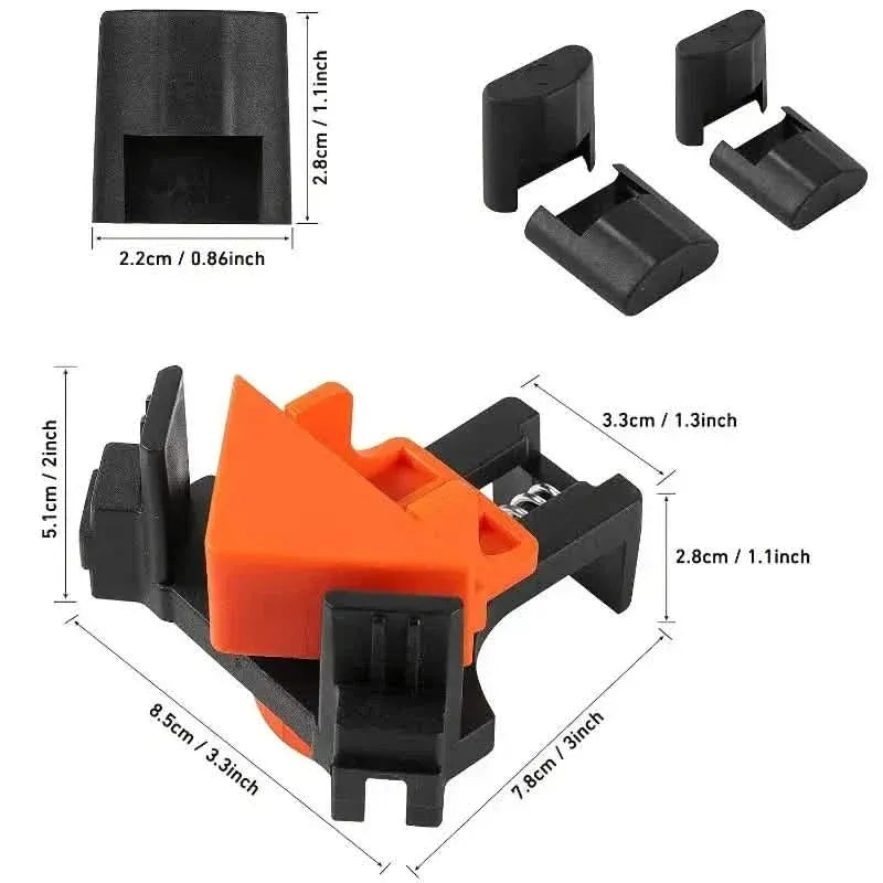 4-Piece Set: Precision 90 Degree Angle Clamps for Woodworking - A-1 Thread Vault