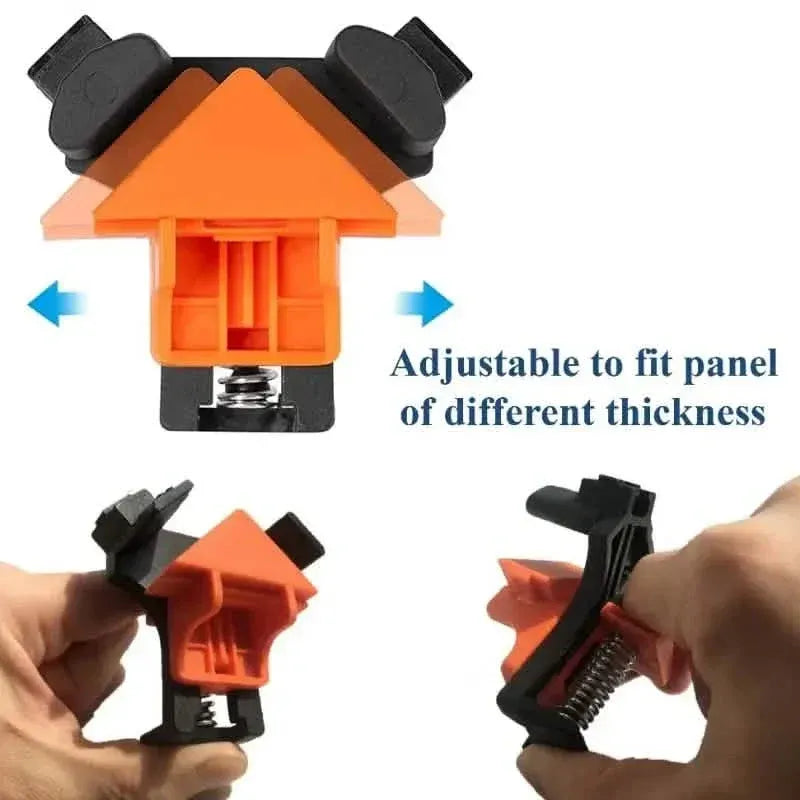 4-Piece Set: Precision 90 Degree Angle Clamps for Woodworking - A-1 Thread Vault