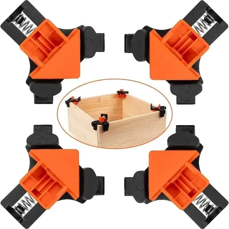 4-Piece Set: Precision 90 Degree Angle Clamps for Woodworking - A-1 Thread Vault