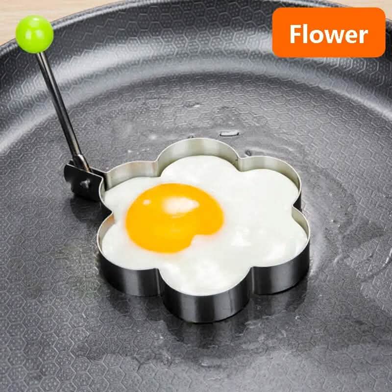 4-Piece Set: Stainless Steel Creative Egg Ring Molds - A-1 Thread Vault