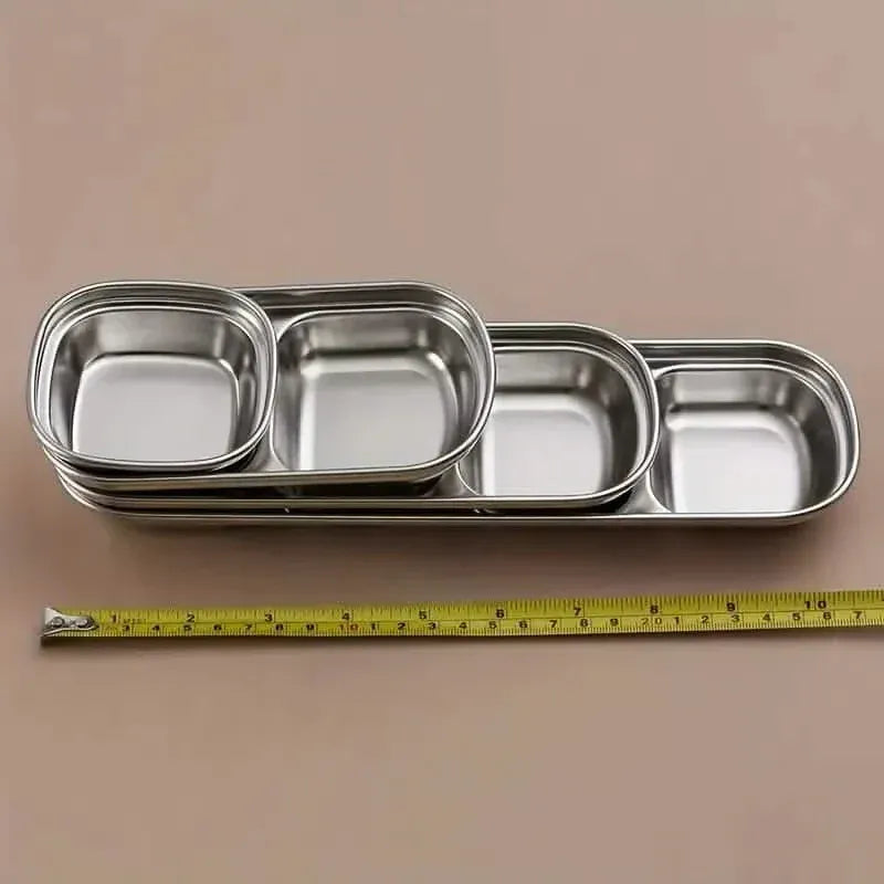 4-Piece Set: Stainless Steel Sauce Dish - A-1 Thread Vault