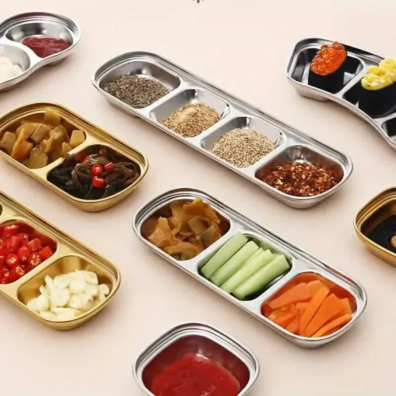 4-Piece Set: Stainless Steel Sauce Dish - A-1 Thread Vault