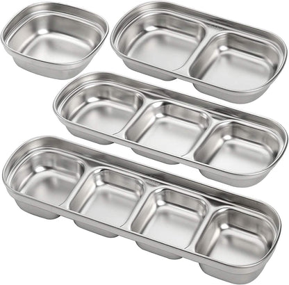 4-Piece Set: Stainless Steel Sauce Dish - A-1 Thread Vault