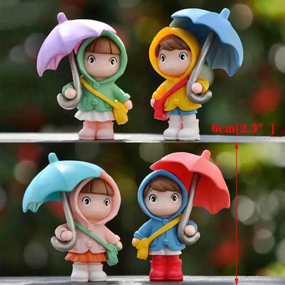 4-Piece Set: Umbrella Girl Figure Statue - A-1 Thread Vault