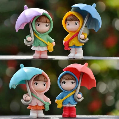 4-Piece Set: Umbrella Girl Figure Statue - A-1 Thread Vault