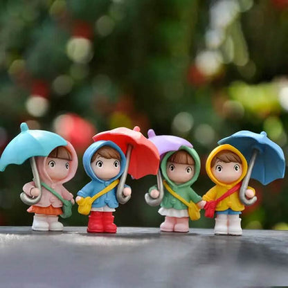 4-Piece Set: Umbrella Girl Figure Statue - A-1 Thread Vault
