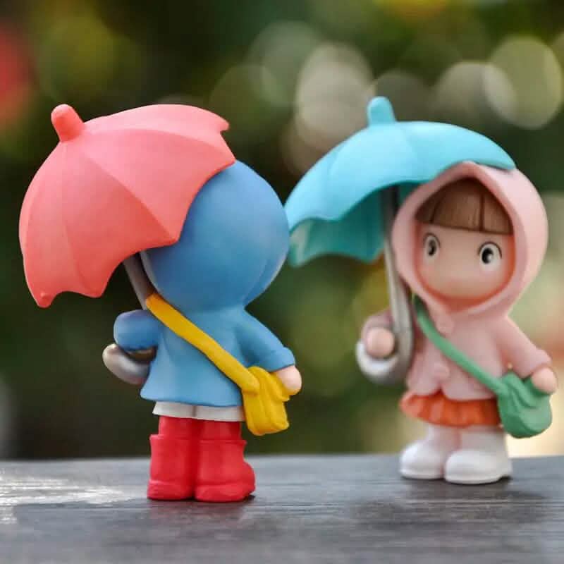 4-Piece Set: Umbrella Girl Figure Statue - A-1 Thread Vault