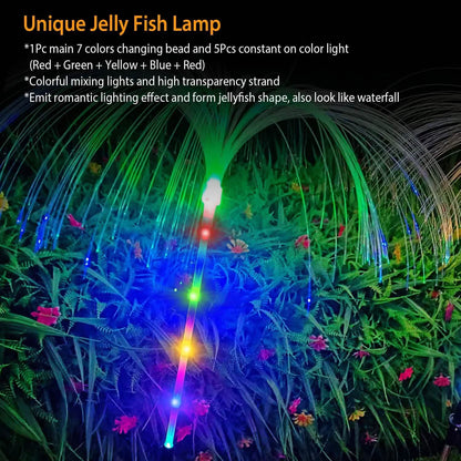4-Piece: Solar Powered Jellyfish Lights - A-1 Thread Vault