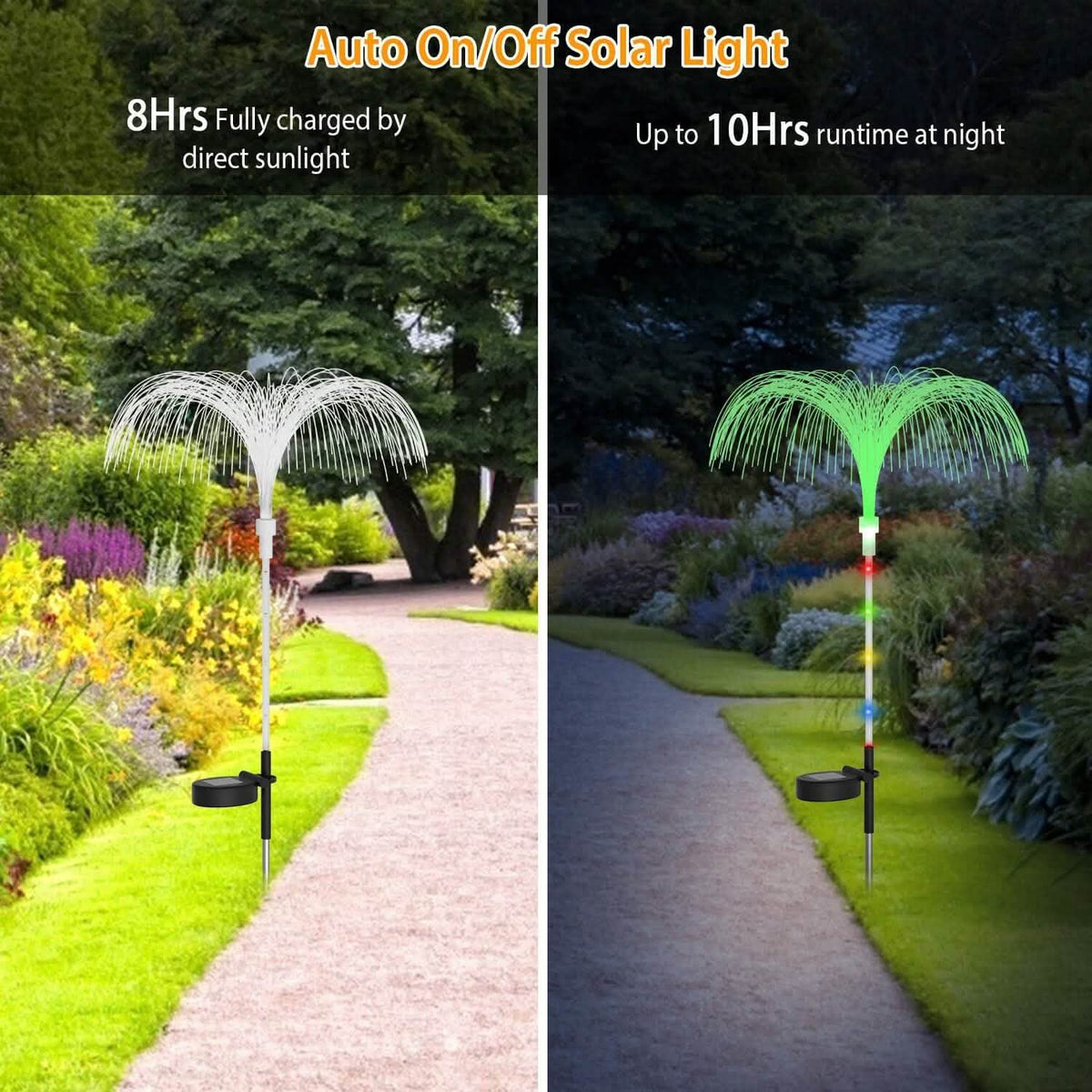 4-Piece: Solar Powered Jellyfish Lights - A-1 Thread Vault